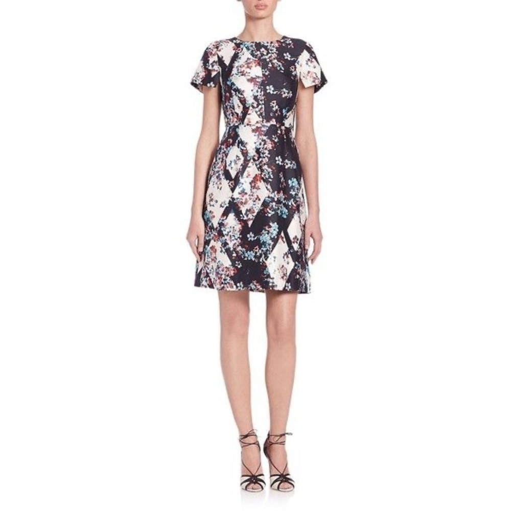 L.K. Bennett Tia Diamond Floral Sheath Dress